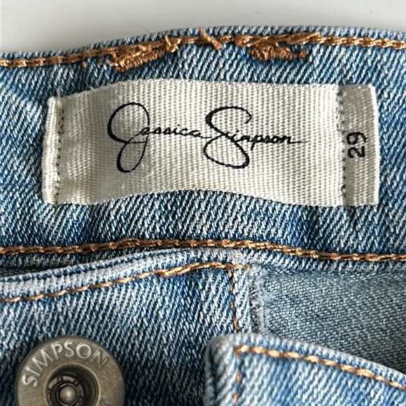 Jessica Simpson Low Rise Forever Short Shorts Blue  Denim Jean - Picture 11 of 11